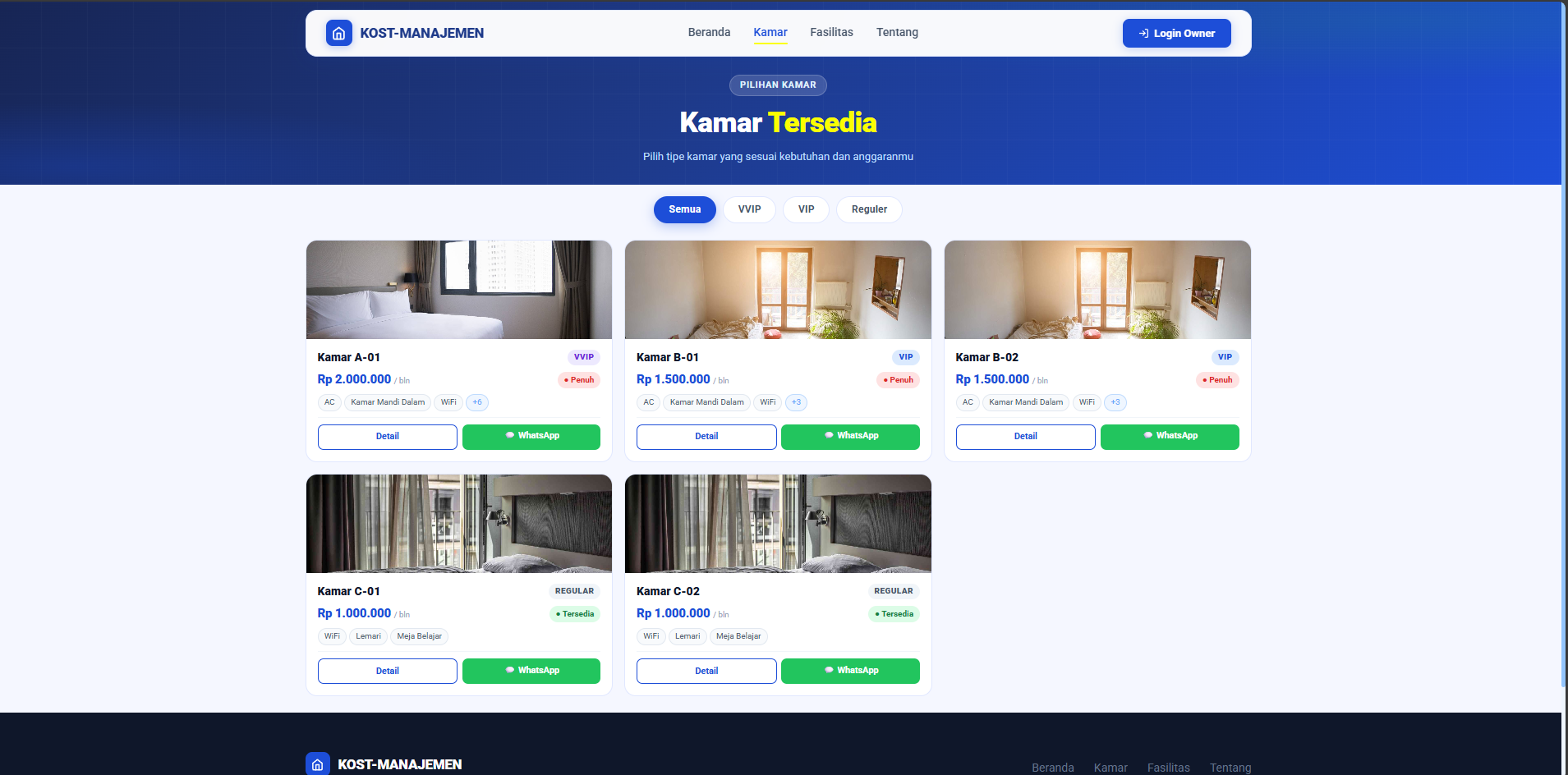 Website Manajement Kost